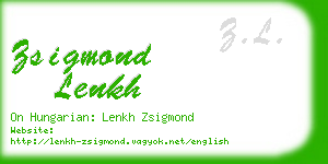 zsigmond lenkh business card